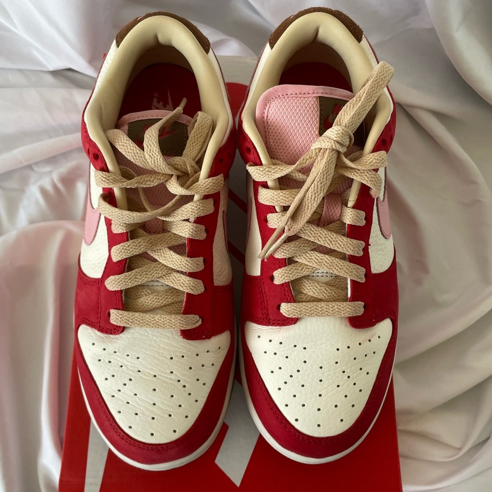 Nike Dunks Bacon Red And White Sneakers View 2